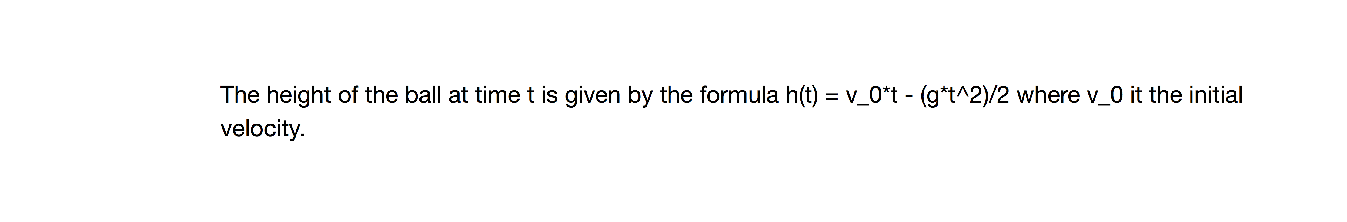 Bad math formatting example