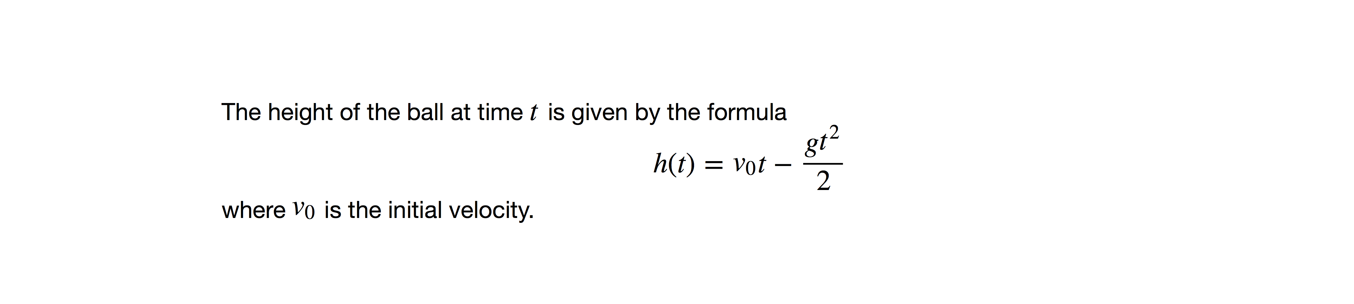 Example of good math formatting, using LaTeX